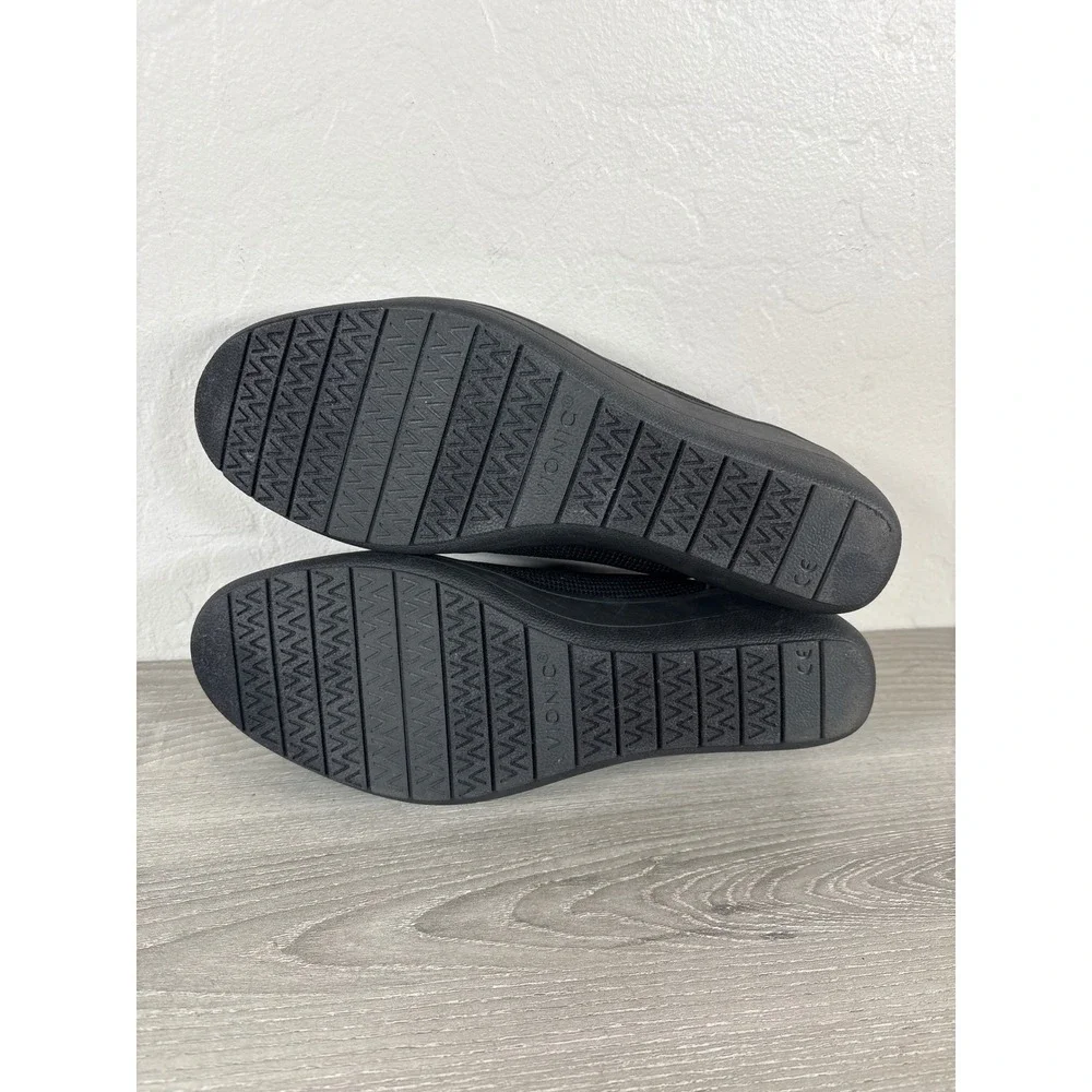 Vionic Jacey Knit Black Fabric Upper Slip-On Wedge Casual Comfort Shoes Sz 7.5